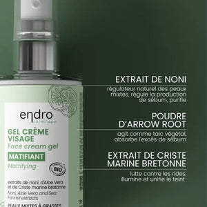 Gel-crème visage matifiant